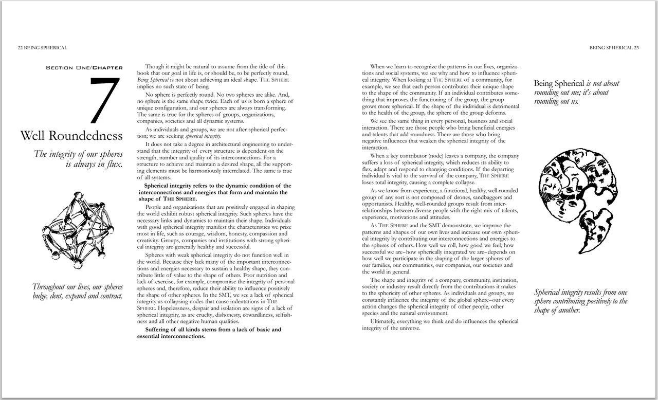 Two-page spread from Being Spherical, Chapter: Well Roundedness